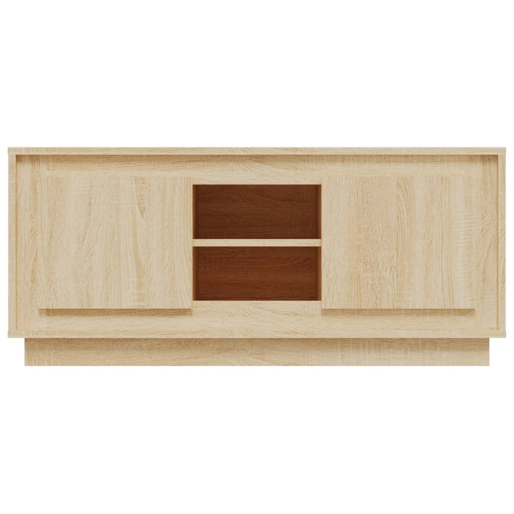 Tv-meubel 102x35x45 cm bewerkt hout sonoma eikenkleurig MeubelReus