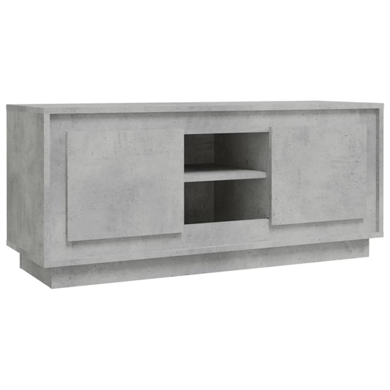 Tv-meubel 102x35x45 cm bewerkt hout betongrijs MeubelReus