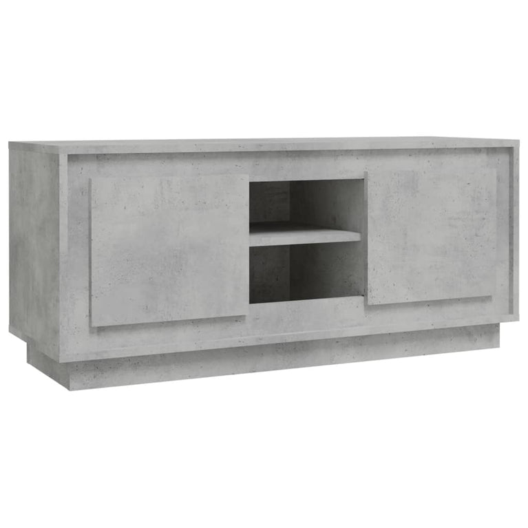 Tv-meubel 102x35x45 cm bewerkt hout betongrijs MeubelReus