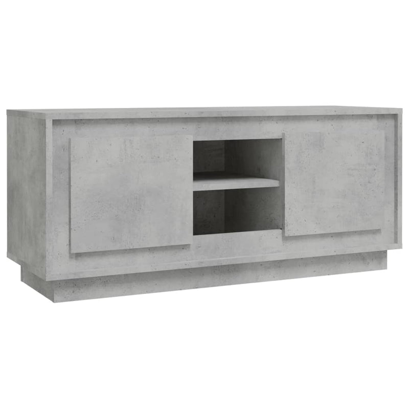 Tv-meubel 102x35x45 cm bewerkt hout betongrijs MeubelReus