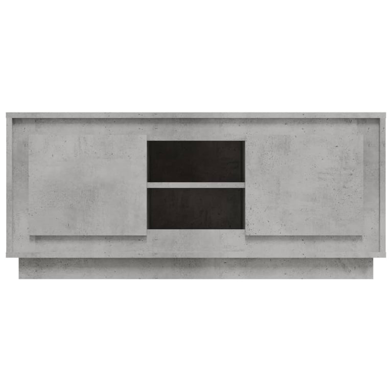 Tv-meubel 102x35x45 cm bewerkt hout betongrijs MeubelReus