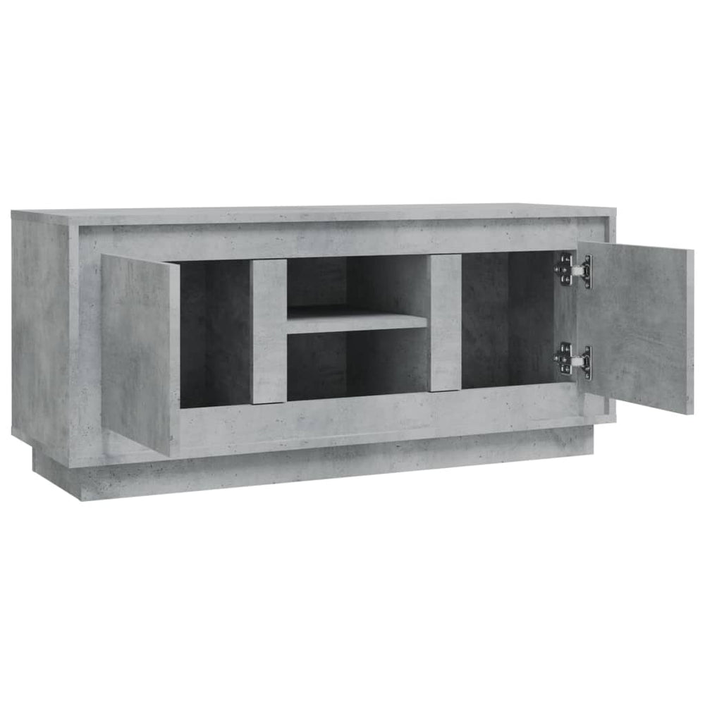 Tv-meubel 102x35x45 cm bewerkt hout betongrijs MeubelReus
