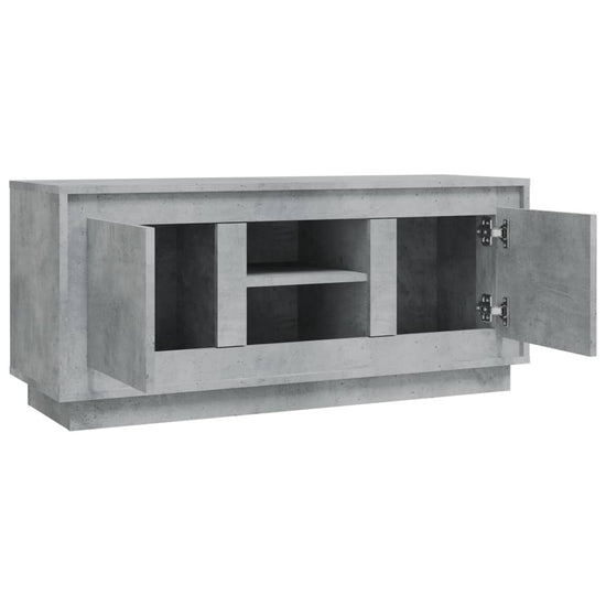 Tv-meubel 102x35x45 cm bewerkt hout betongrijs MeubelReus