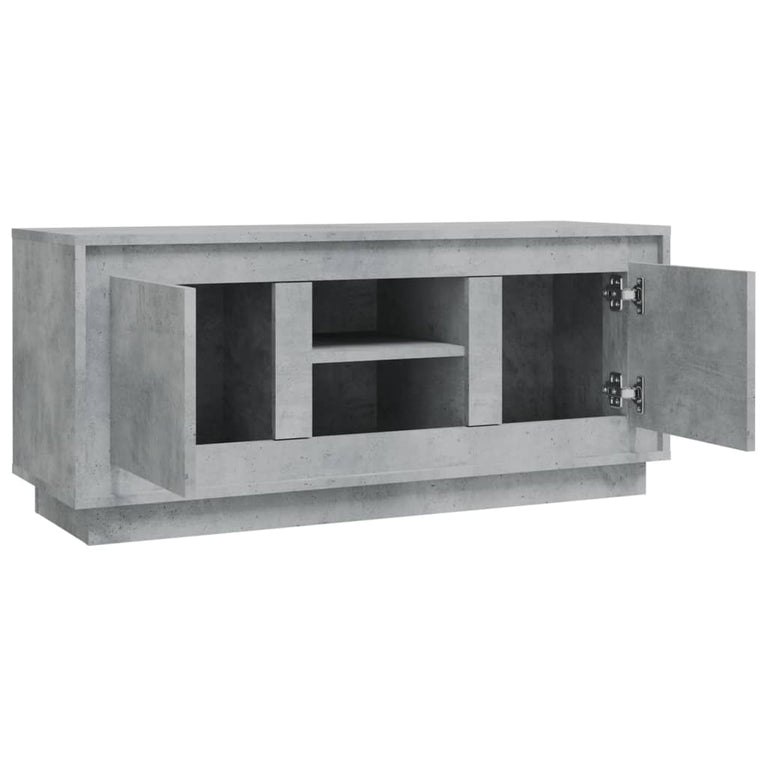 Tv-meubel 102x35x45 cm bewerkt hout betongrijs MeubelReus