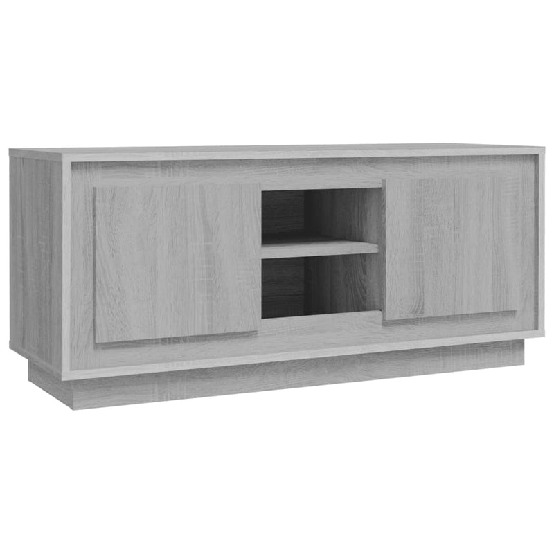 Tv-meubel 102x35x45 cm bewerkt hout grijs sonoma eikenkleurig MeubelReus