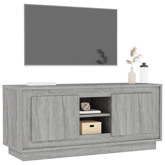 Tv-meubel 102x35x45 cm bewerkt hout grijs sonoma eikenkleurig MeubelReus