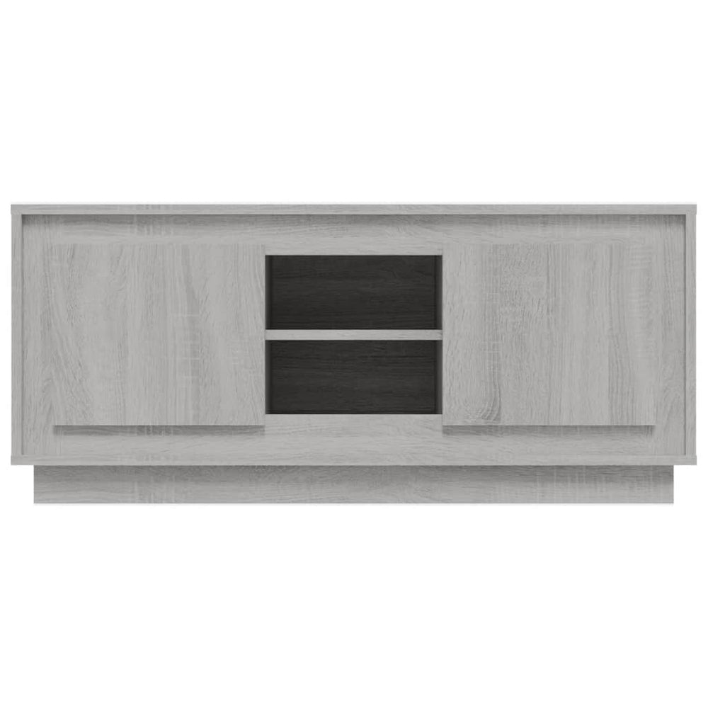 Tv-meubel 102x35x45 cm bewerkt hout grijs sonoma eikenkleurig MeubelReus