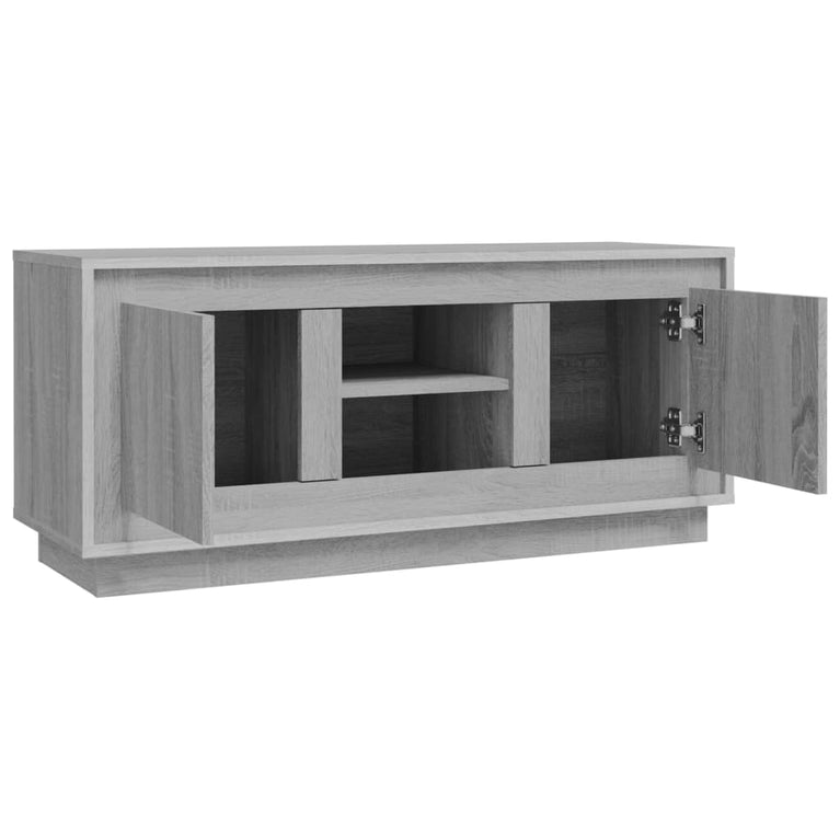 Tv-meubel 102x35x45 cm bewerkt hout grijs sonoma eikenkleurig MeubelReus