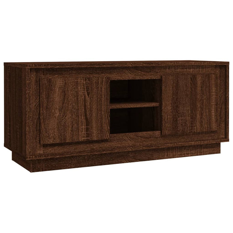 Tv-meubel 102x35x45 cm bewerkt hout bruin eikenkleur MeubelReus