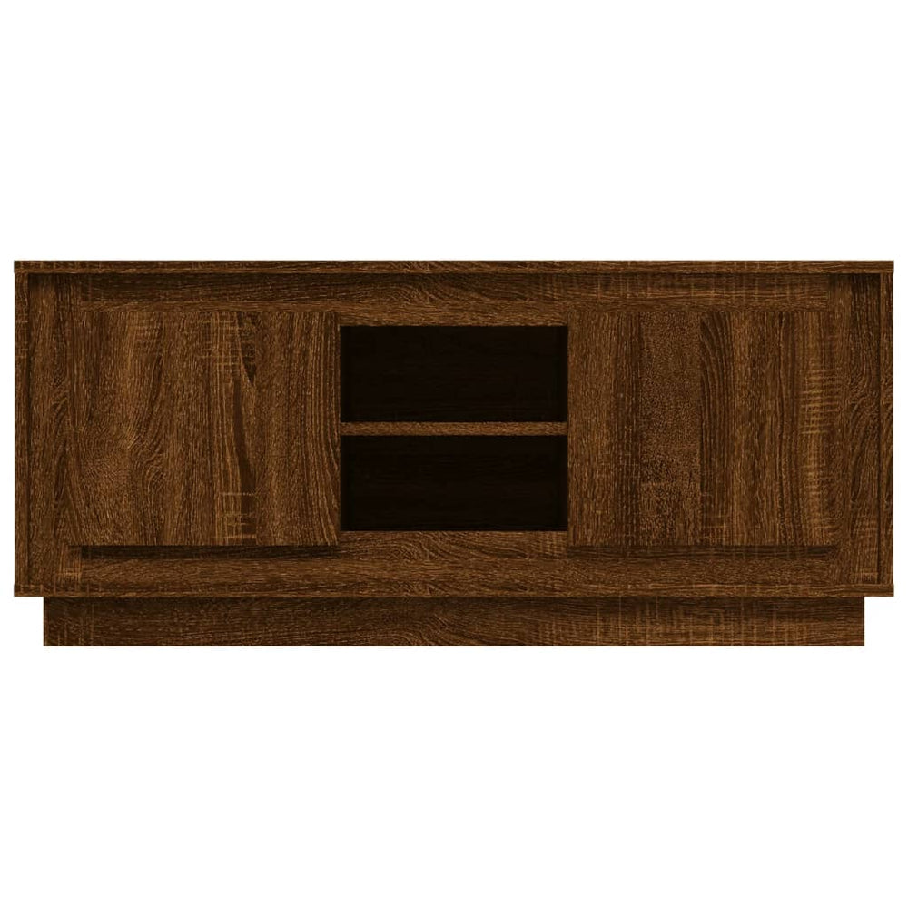 Tv-meubel 102x35x45 cm bewerkt hout bruin eikenkleur MeubelReus