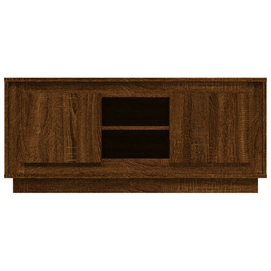 Tv-meubel 102x35x45 cm bewerkt hout bruin eikenkleur MeubelReus