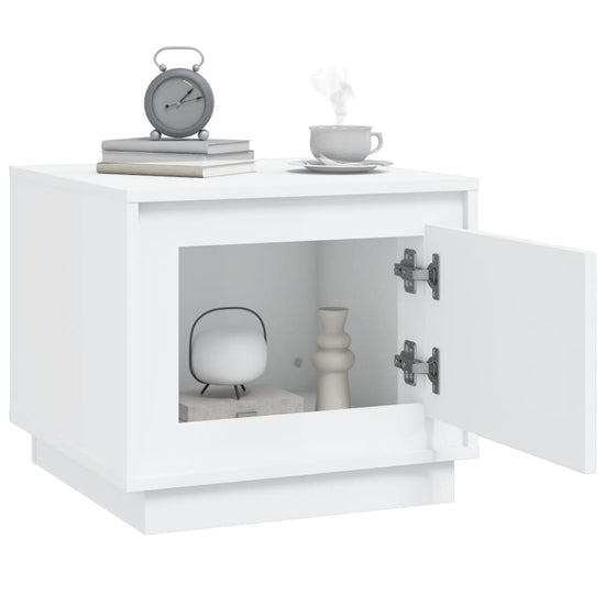 Salontafel 51x50x44 cm bewerkt hout wit MeubelReus