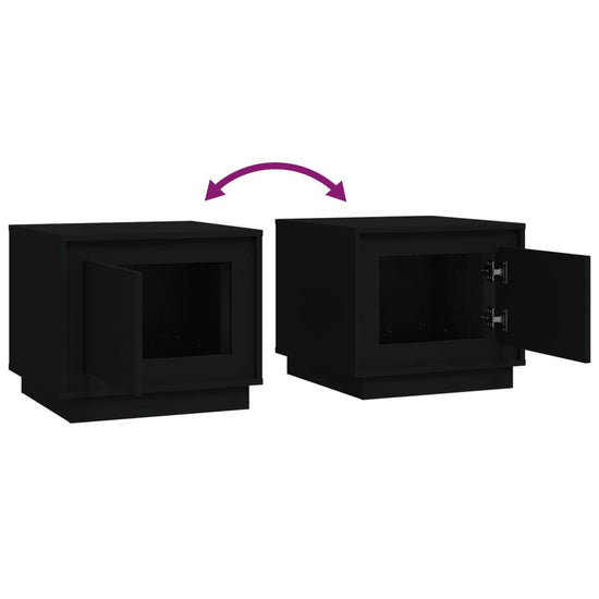 Salontafel 51x50x44 cm bewerkt hout zwart MeubelReus