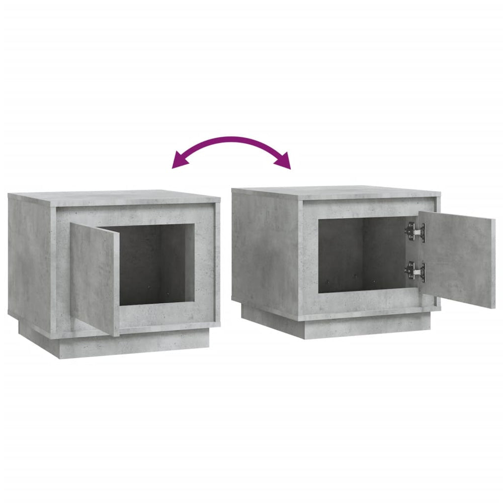 Salontafel 51x50x44 cm bewerkt hout betongrijs MeubelReus