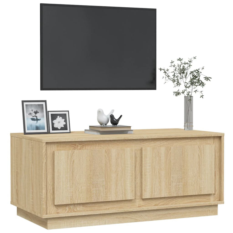 Salontafel 102x50x44 cm bewerkt hout sonoma eikenkleurig MeubelReus