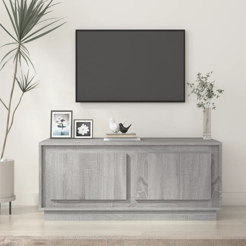 Salontafel 102x50x44 cm bewerkt hout grijs sonoma eikenkleurig MeubelReus