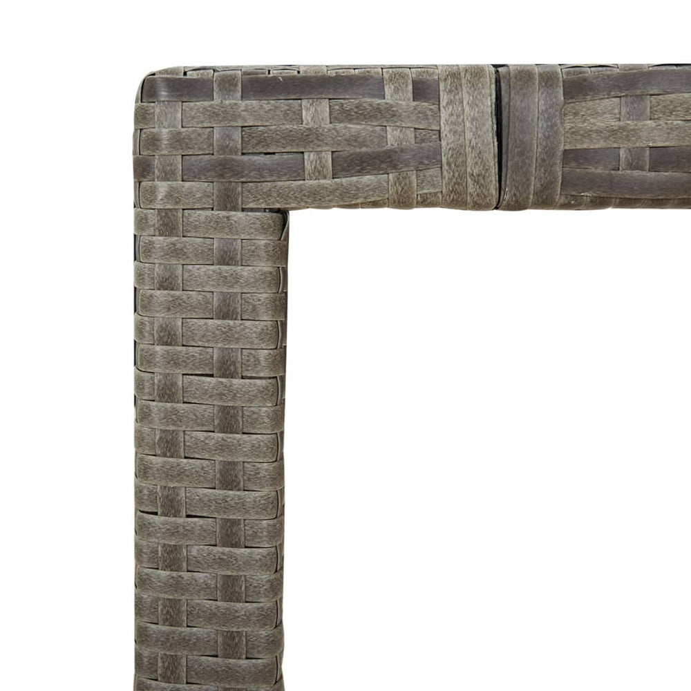 7-delige Tuinset met kussens poly rattan grijs MeubelReus