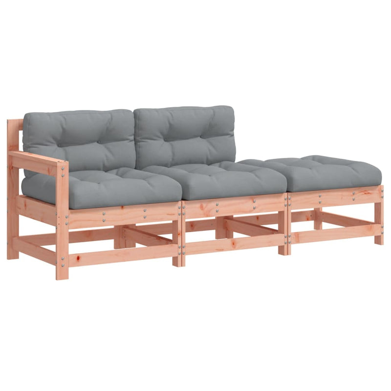 3-delige Loungeset met kussens massief douglashout MeubelReus