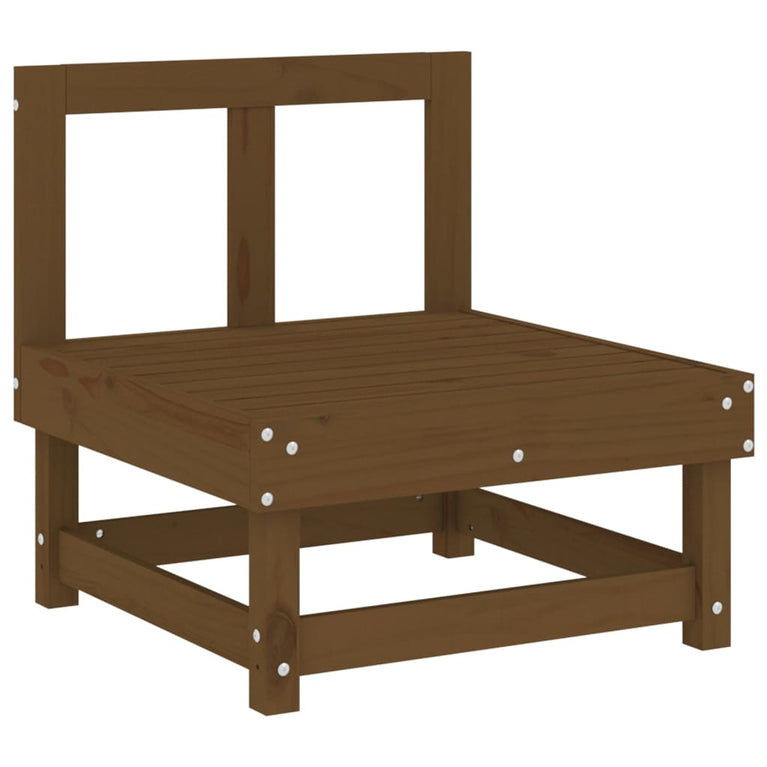 3-delige Loungeset massief grenenhout honingbruin