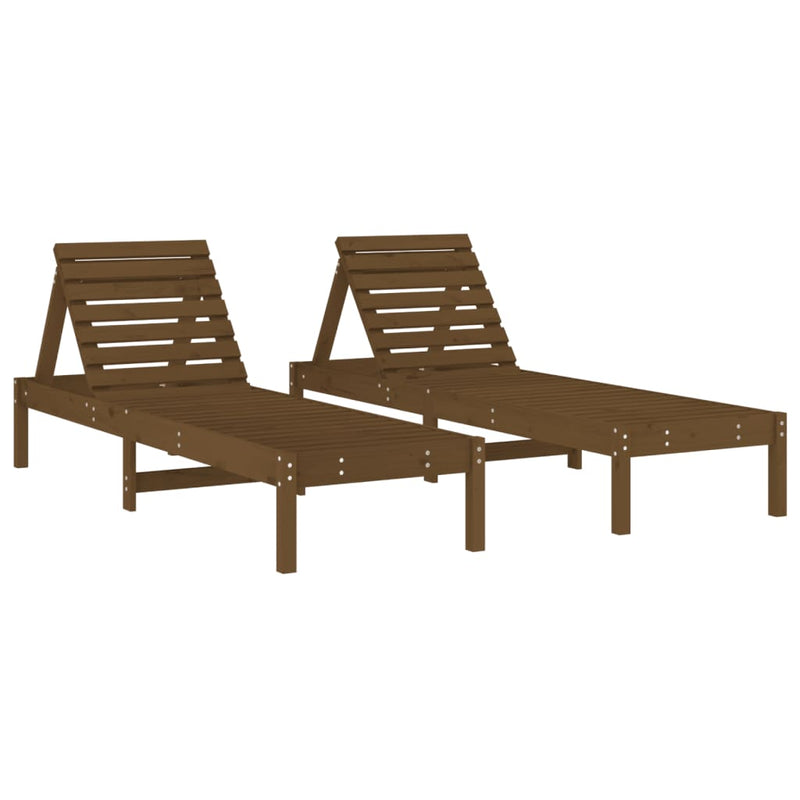 Ligbedden 2 st 199,5x60x74 cm massief grenenhout bruin
