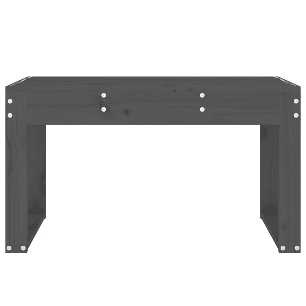 Tuinbank 80x38x45 cm massief grenenhout grijs MeubelReus