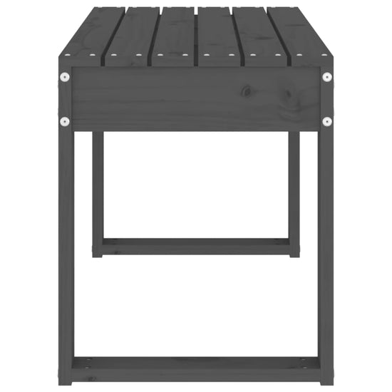 Tuinbank 80x38x45 cm massief grenenhout grijs MeubelReus