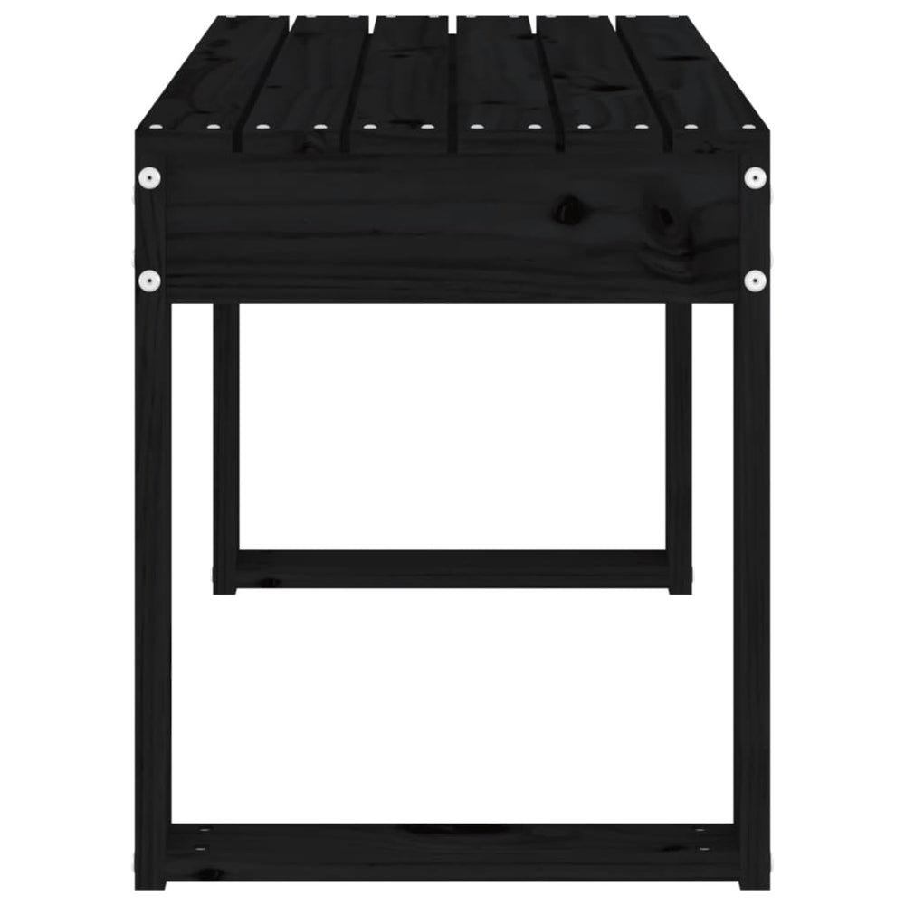 Tuinbank 80x38x45 cm massief grenenhout zwart MeubelReus