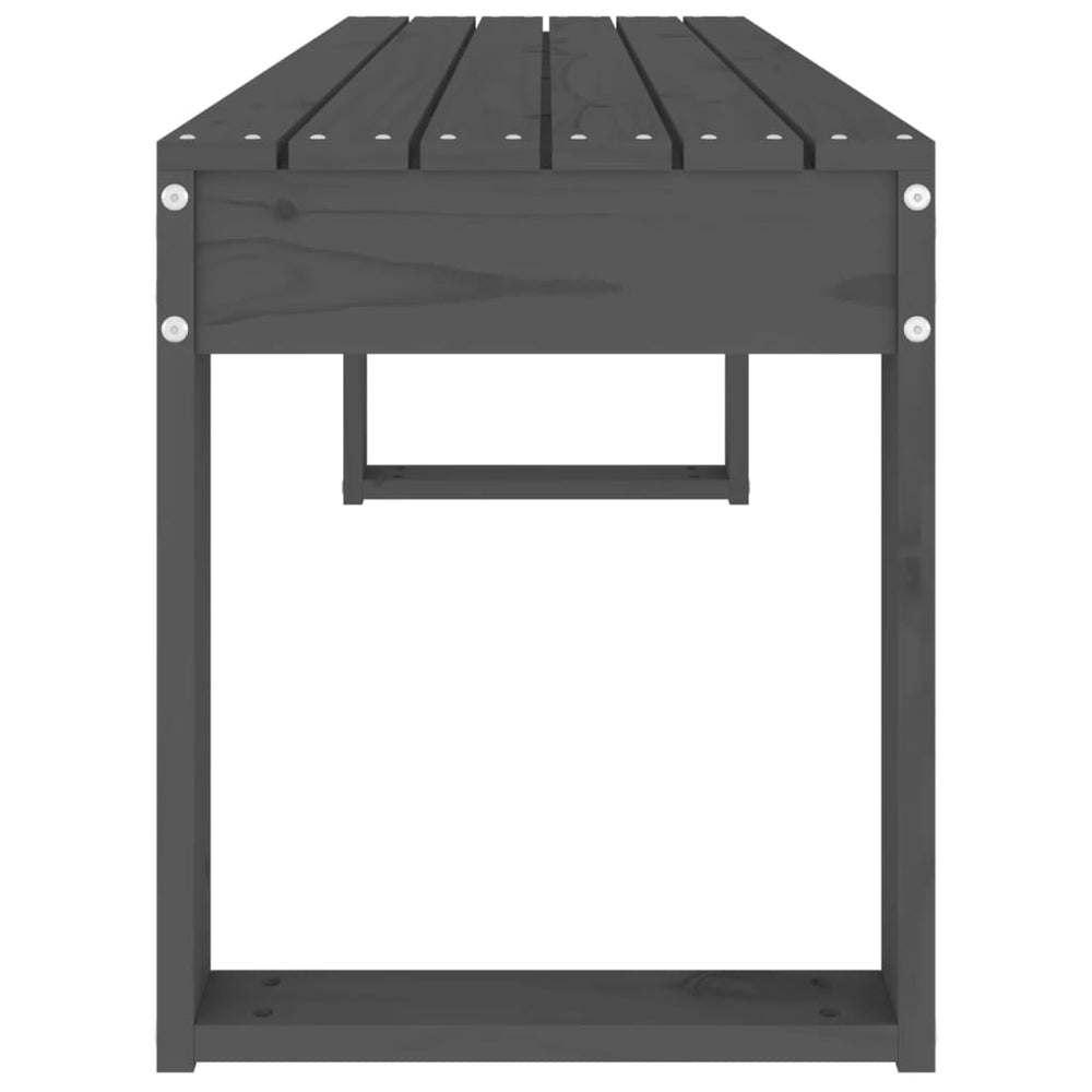 Tuinbank 110x38x45 cm massief grenenhout grijs MeubelReus