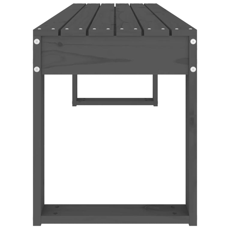 Tuinbank 110x38x45 cm massief grenenhout grijs MeubelReus