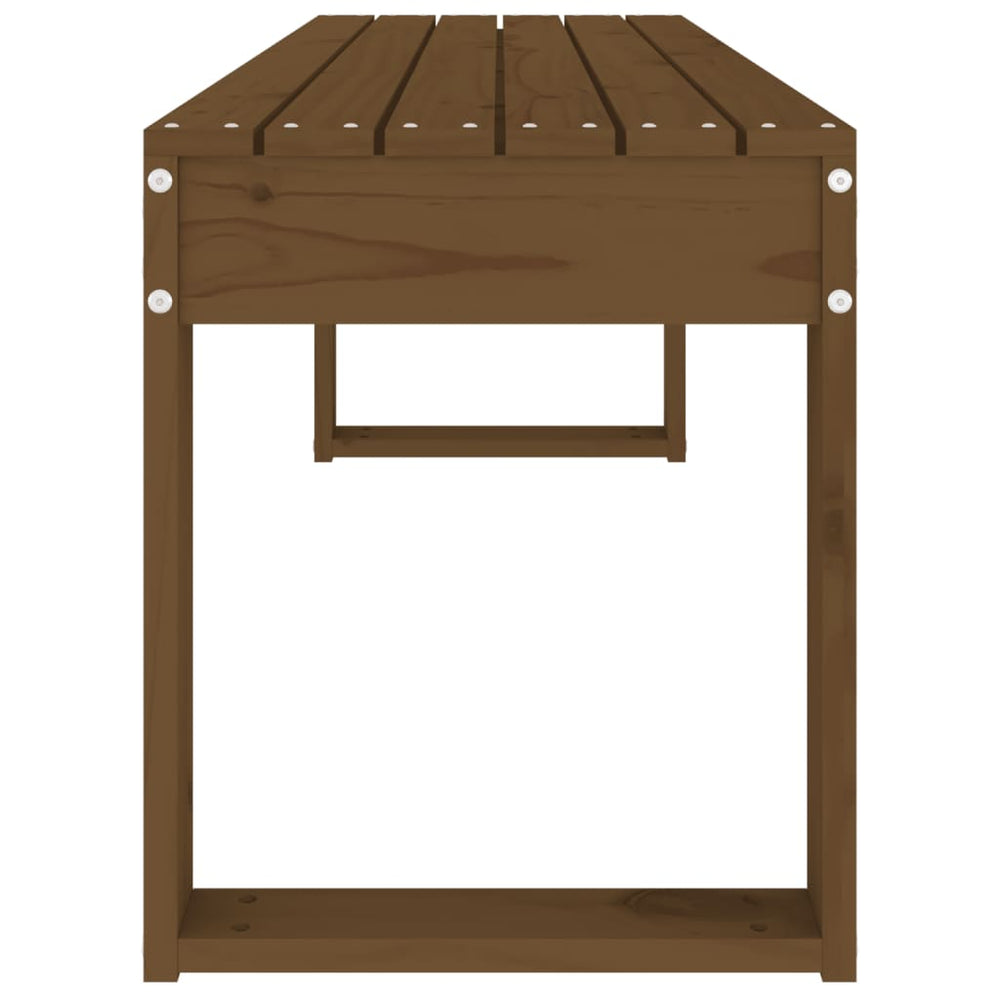 Tuinbank 110x38x45 cm massief grenenhout honingbruin MeubelReus