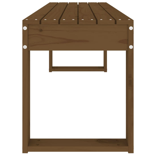 Tuinbank 110x38x45 cm massief grenenhout honingbruin MeubelReus