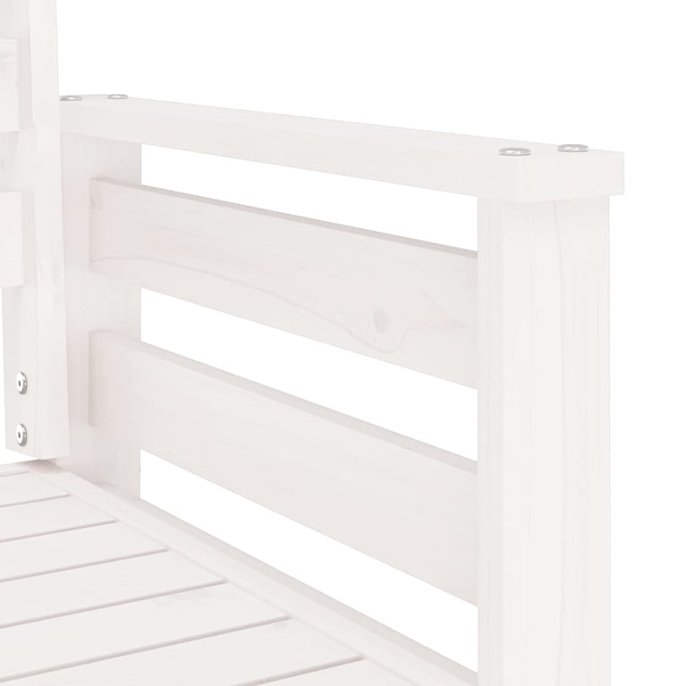 Tuinbank met tafel 2-zits massief grenenhout wit