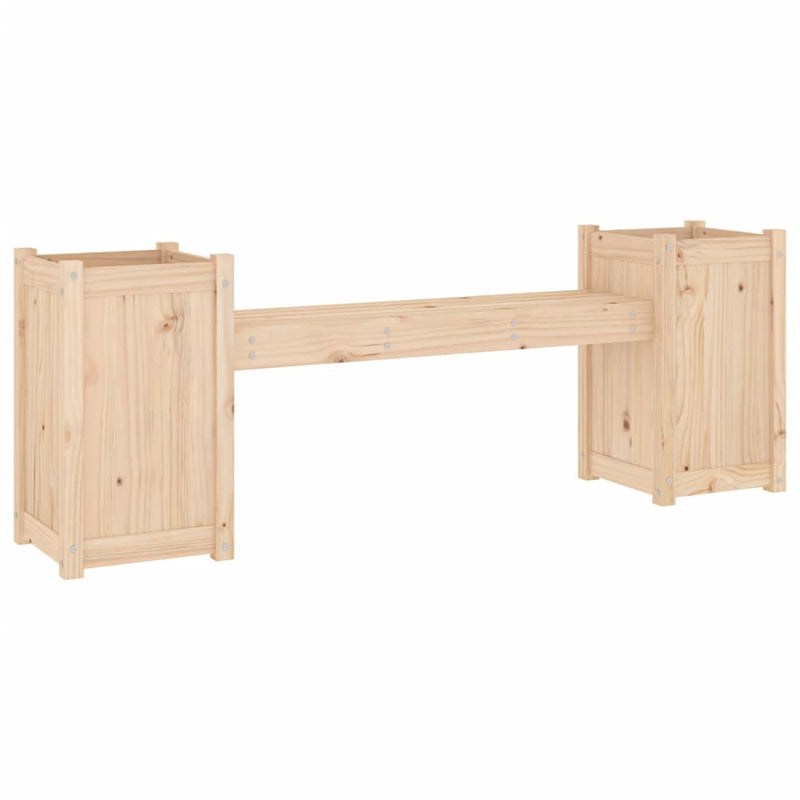 Bankje met plantenbakken 180x36x63 cm grenenhout MeubelReus