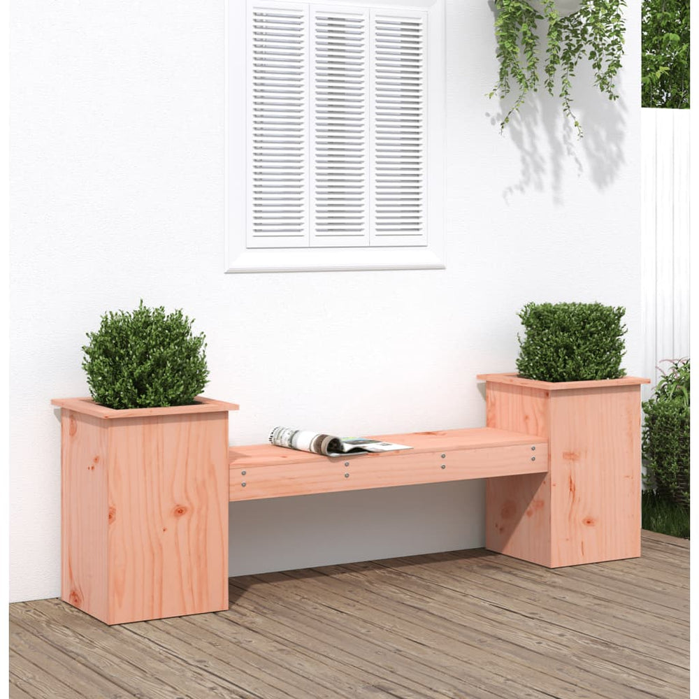 Bankje met plantenbakken 184,5x39,5x56,5 cm grenenhout douglas MeubelReus