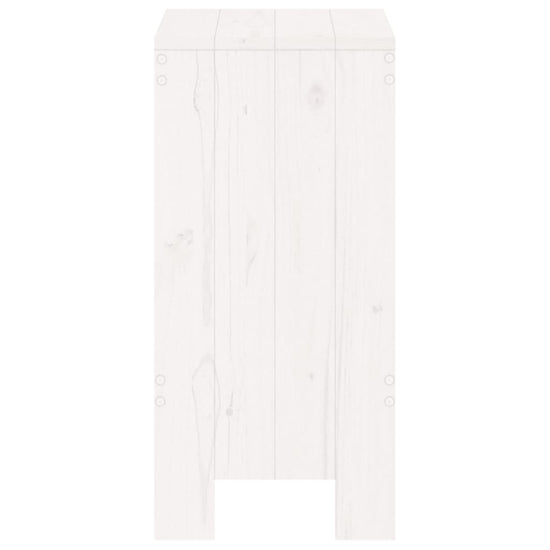 Barkrukken 2 st 40x36x75 cm massief grenenhout wit MeubelReus