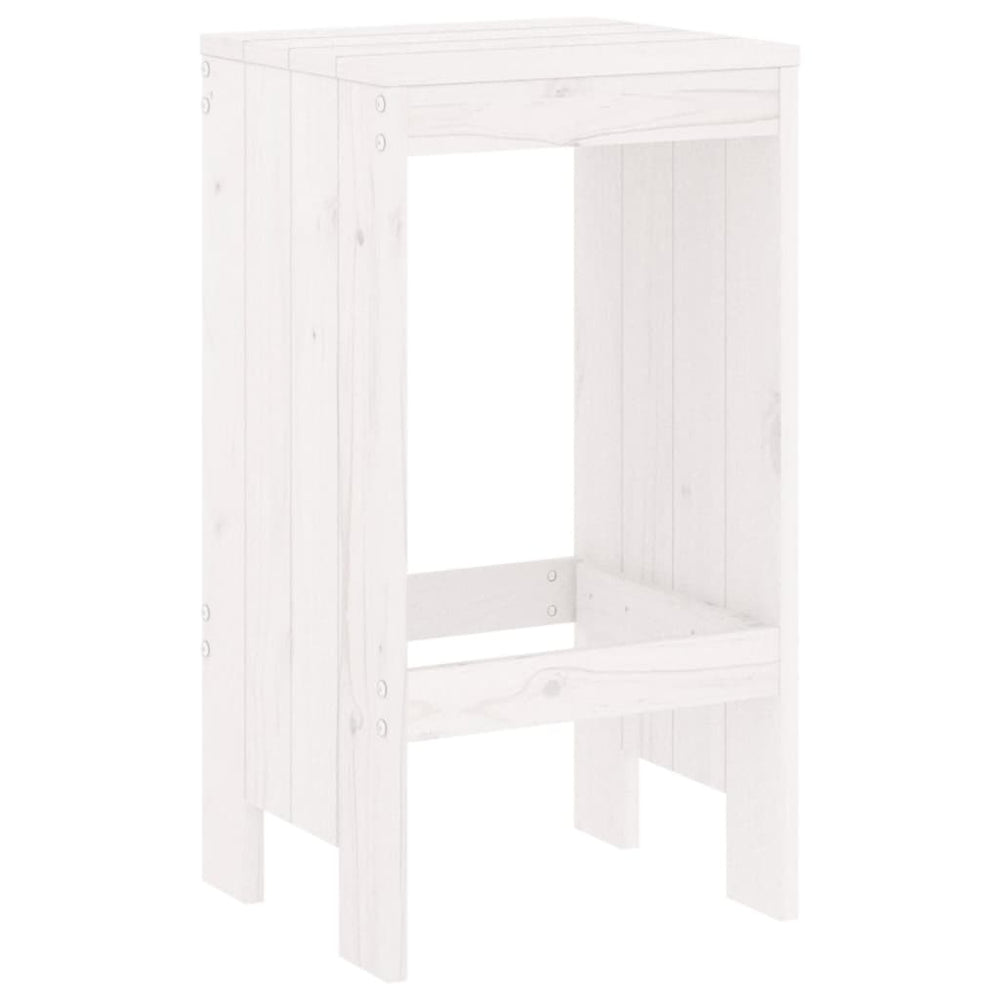 Barkrukken 2 st 40x36x75 cm massief grenenhout wit MeubelReus