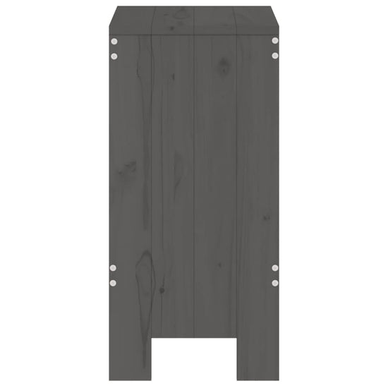 Barkrukken 2 st 40x36x75 cm massief grenenhout grijs MeubelReus