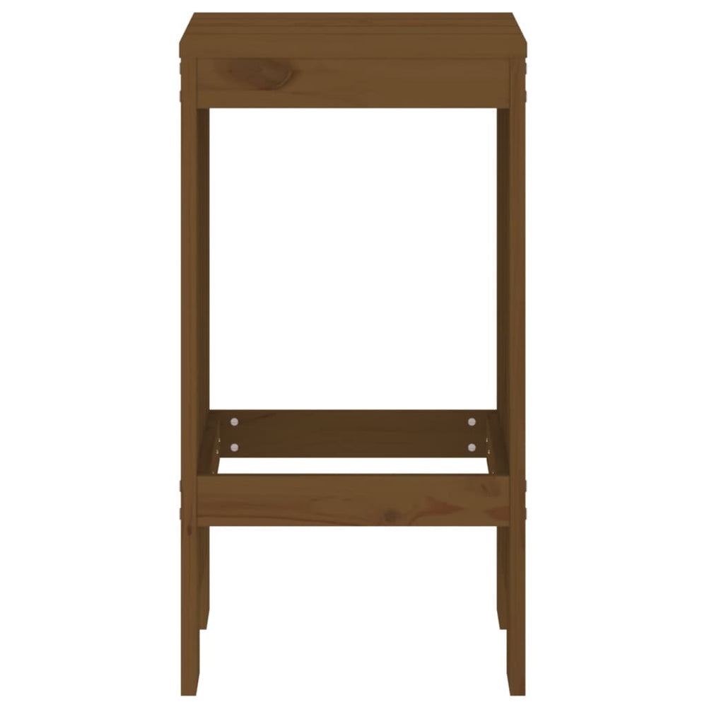 Barkrukken 2 st 40x36x75 cm massief grenenhout honingbruin MeubelReus