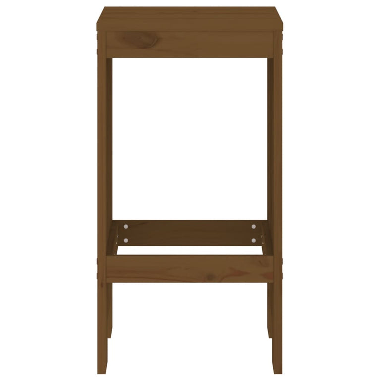 Barkrukken 2 st 40x36x75 cm massief grenenhout honingbruin MeubelReus