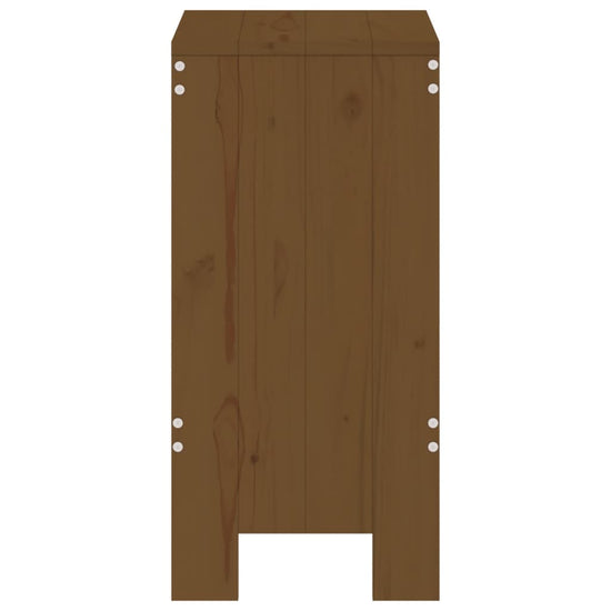 Barkrukken 2 st 40x36x75 cm massief grenenhout honingbruin MeubelReus