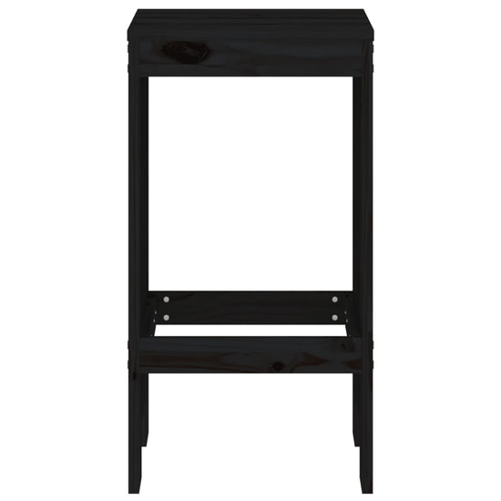 Barkrukken 2 st 40x36x75 cm massief grenenhout zwart MeubelReus