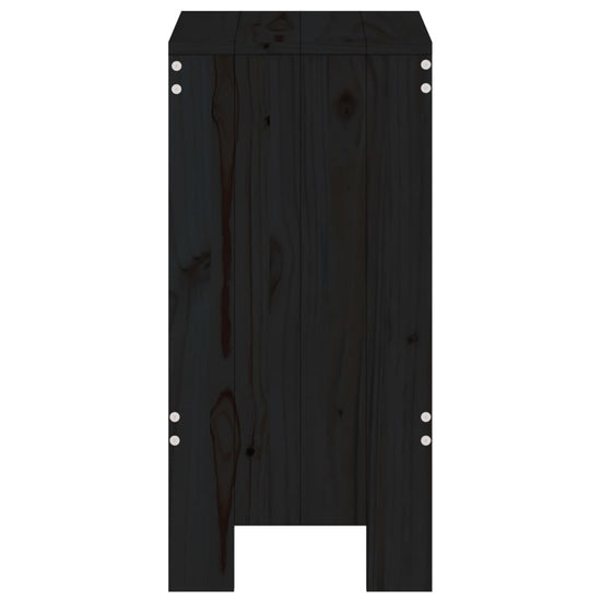 Barkrukken 2 st 40x36x75 cm massief grenenhout zwart MeubelReus