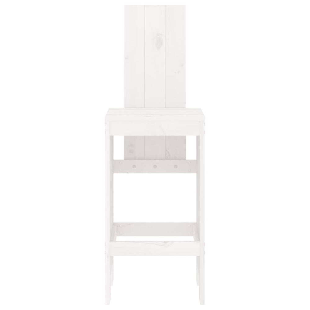 Barkrukken 2 st 40x42x120 cm massief grenenhout wit MeubelReus