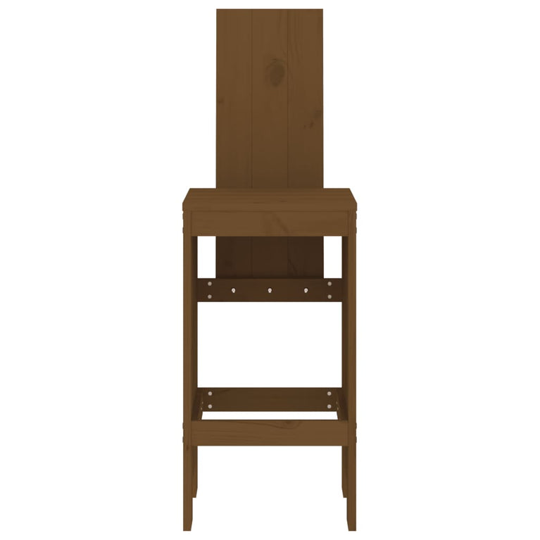 Barkrukken 2 st 40x42x120 cm massief grenenhout honingbruin MeubelReus