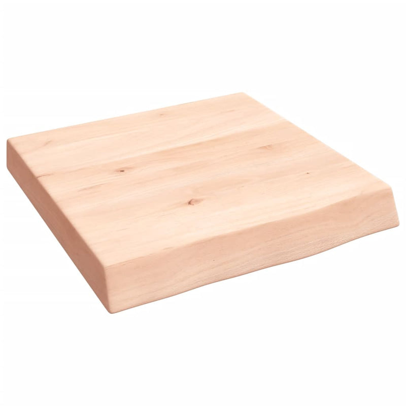 Wandschap 40x40x6 cm onbehandeld massief eikenhout