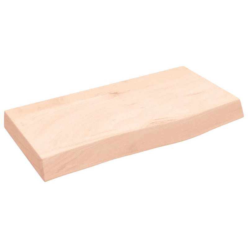 Wandschap 60x30x6 cm onbehandeld massief eikenhout