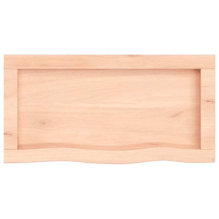 Wandschap 60x30x6 cm onbehandeld massief eikenhout
