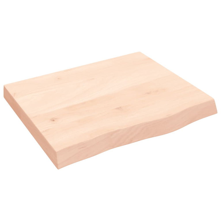 Wandschap 60x50x6 cm onbehandeld massief eikenhout