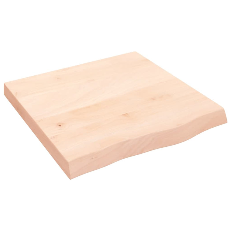Wandschap 60x60x6 cm onbehandeld massief eikenhout