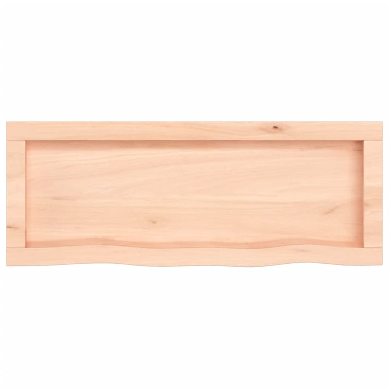 Wandschap 80x30x4 cm onbehandeld massief eikenhout
